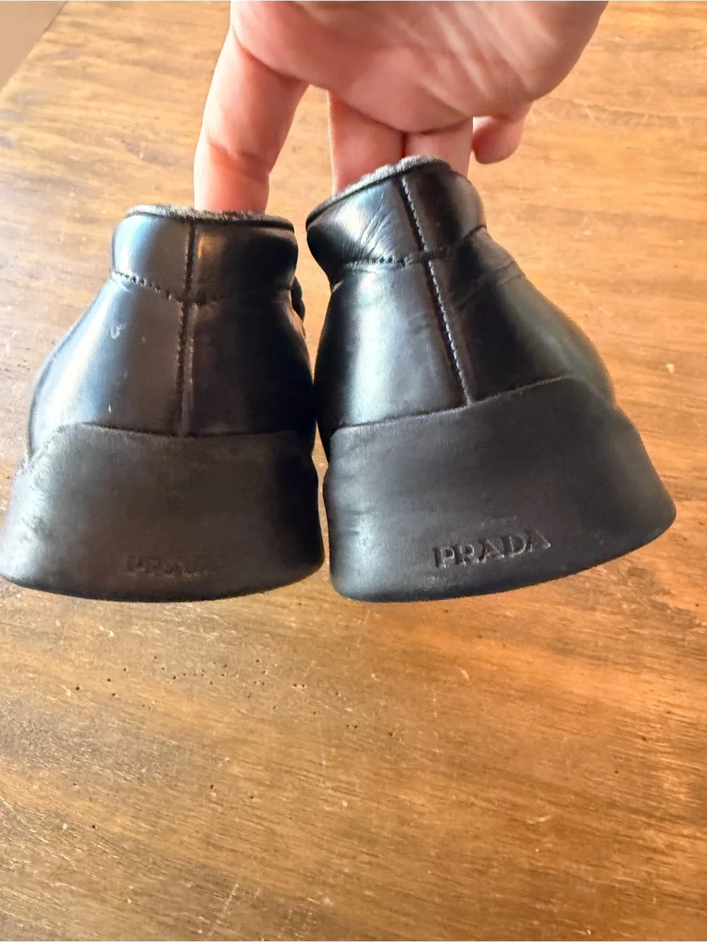 Prada Black Leather Men’s Slip-On Dress Loafers 11